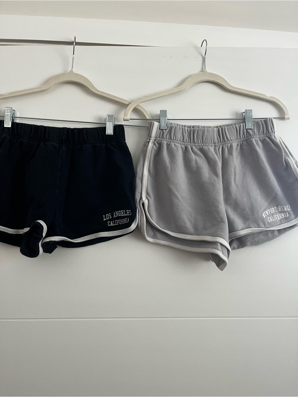 Brandy Melville Navy Blue & periwinkle Athletic Shorts Duo